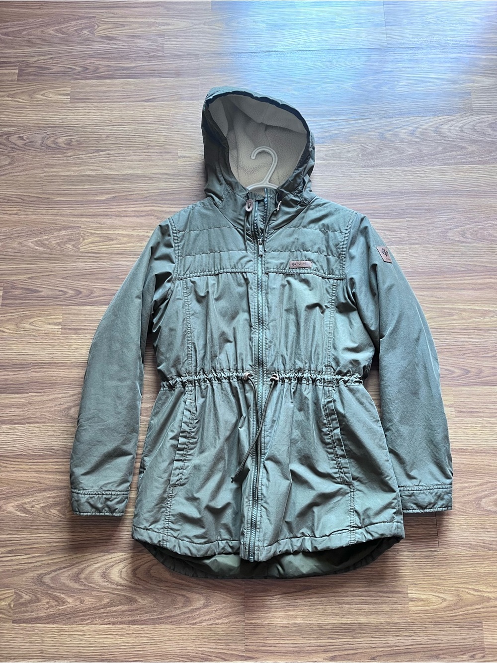 Columbia Olive Green Hooded Anorak Jacket